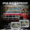 Unbranded Pair 7x6'' 5x7 LED Headlights Hi-Lo w/DRL fit Toyota