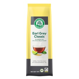 Lebensbaum Earl Grey Classic, Black Tea with Real Bergamot and Lemon Oil, Harmonious, Aromatic, 100% Organic, Loose, 100 g