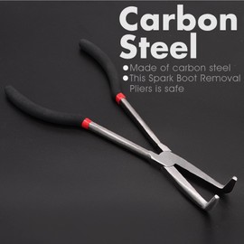 Jeemiter 90 Degree Bent 11" Spark Plug Wire Removal Pliers Access Limited Clearance Areas Hold and Pull Tiny Fasteners,Long Reach Long Nose Pliers for Car