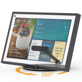 Laivli Swivel and Tilt Stand for Echo Show 15 & Echo Hub, with 360 Degree Rotatable Base, Easy Switch Device in Portrait and Landscape Orientations
