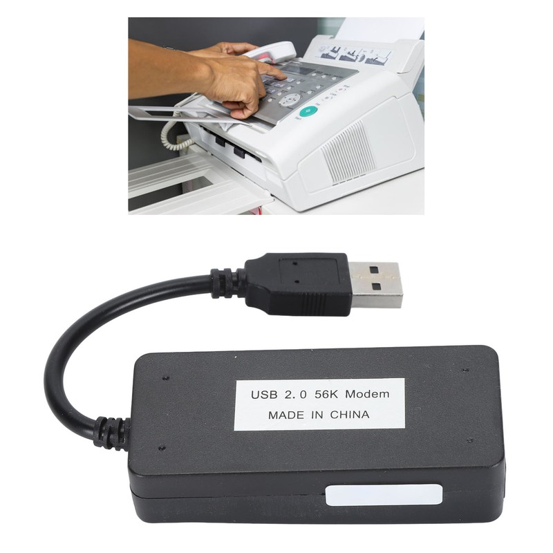USB 56K External Dial Up Fax Data Modem Dual RJ11