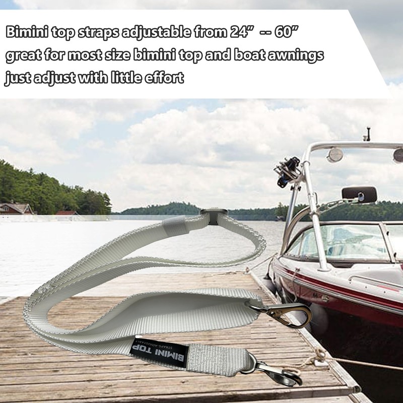 Adjustable Bimini Top Straps from 24" - 60",Marine Awning Webbing