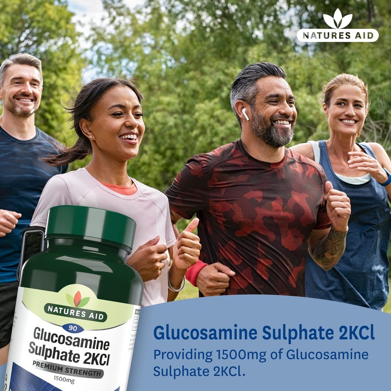 Natures Aid Glucosamine Sulphate 1500 mg, High Strength, Salt Free,