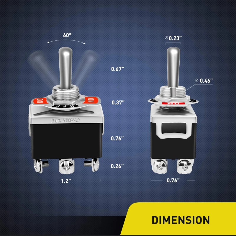 Nilight ON-Off Switch Panel 4 PIN DPST Toggle Switch Panel