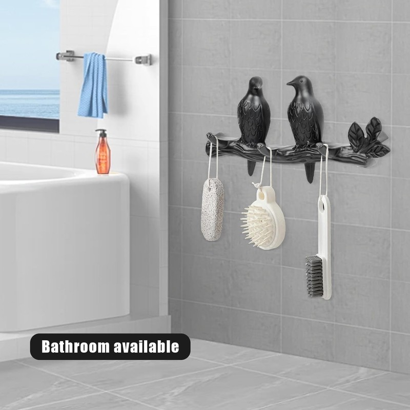 letuxaamz Key Holder, Key Holder with 3 Hooks, Bird Key
