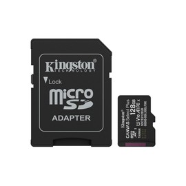 Kingston Canvas Select Plus microSD Memory Card 128GB microSDXC Gen3 150MB/s A1 Card + Adapter - SDCS3/128GB