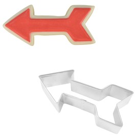 R&M Arrow 4" Tinplated Cookie Cutter, Silver