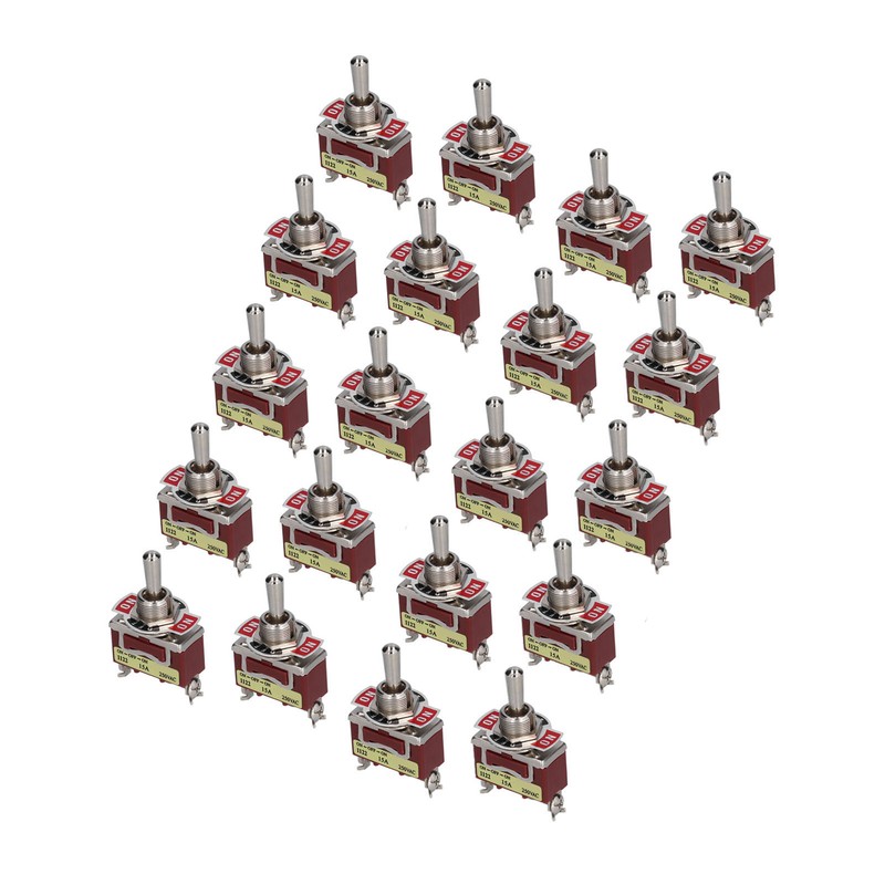 20 Sets Toggle Switch Rocker Self Locking 3 Terminal 3