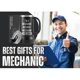 Onebttl Mechanic Gifts for Men, Car Guy Christmas Gifts, 24oz Stainless Steel Beer Stein, I Can Fix Cars