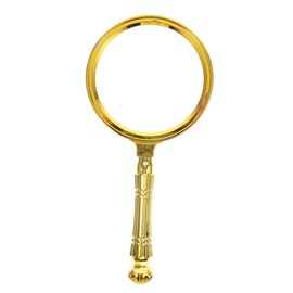 Operitacx Handheld Magnifier with Long Metal Handle and LED Light Portable Illuminated Loupe for Reading Hobbies and Detail Work Ideal for Home Office and Travel
