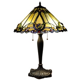RADIANCE goods Tiffany-Style 2 Light Victorian Table Lamp 18" Shade