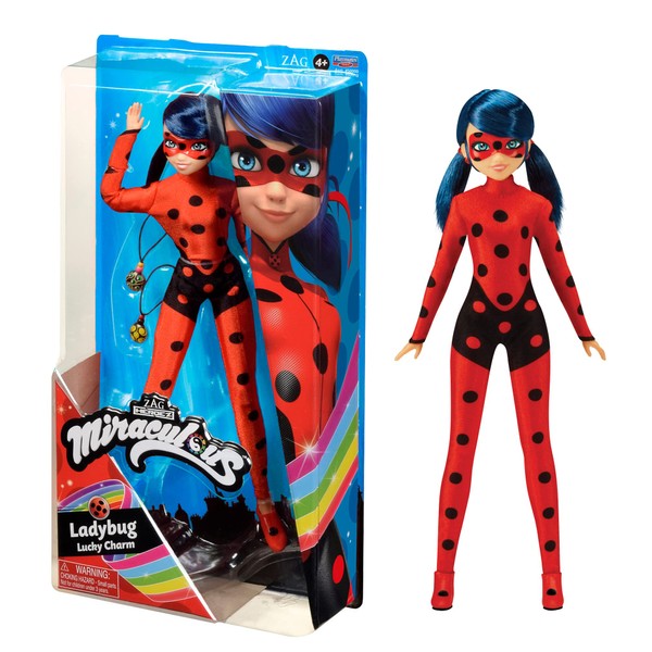 Miraculous Ladybug And Cat Noir Toys Ladybug Lucky Charm Fashion Doll | 26cm Ladybug Lucky Charm Doll With Accessories And Miraculous Kwami | Marinette Superhero Ladybug | Bandai Miraculous Dolls