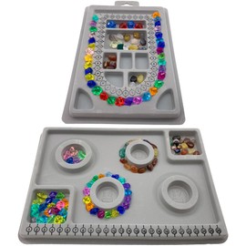 DHER Bead Board Plate Bead Board Tray for Beads Bead Board Necklace DIY Necklace/Bracelet Design Board, Bead Design Knitting Tool, DIY Tool, Measuring Plate, Jewelry, Bead Design Board