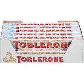 Toblerone Swiss White Chocolate Bars With Honey & Almond Nougat, 20 - 3.52 Oz Bars,, 20Count