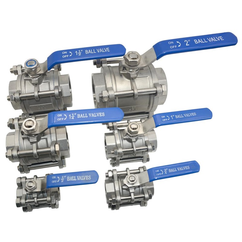 DAN SPEED NPT 3-Piece Stainless Steel SS304 Ball Valve, Industrial