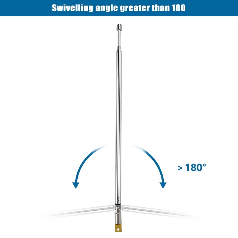 VooGenzek 3 PCS 65cm 4 Section Replacement Telescopic Aerial Antenna,
