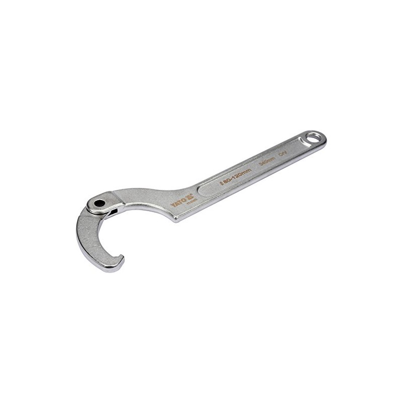 Yato YT-01673 Professional Adjustable Joint Hook Wrench with Nose for