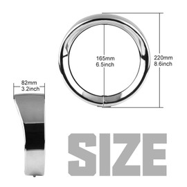 SUNPIE 7" Headlight Visor Trim Ring Motorcycle Headlamp Frenched Rings Decorate Accessories Compatible with Harley Trike Road King Touring Electra Glide Heritage Softail (Silver)