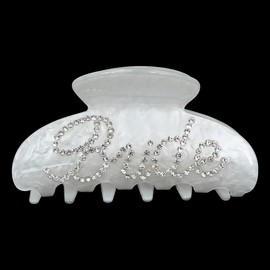 ANCLLO Exquisite Bridal Hairpins Acrylic Rhinestone Hairpins Rhinestone Banana Hairpins Bridal Hairpins For Bride Bridesmaids Wedding Party Accessories