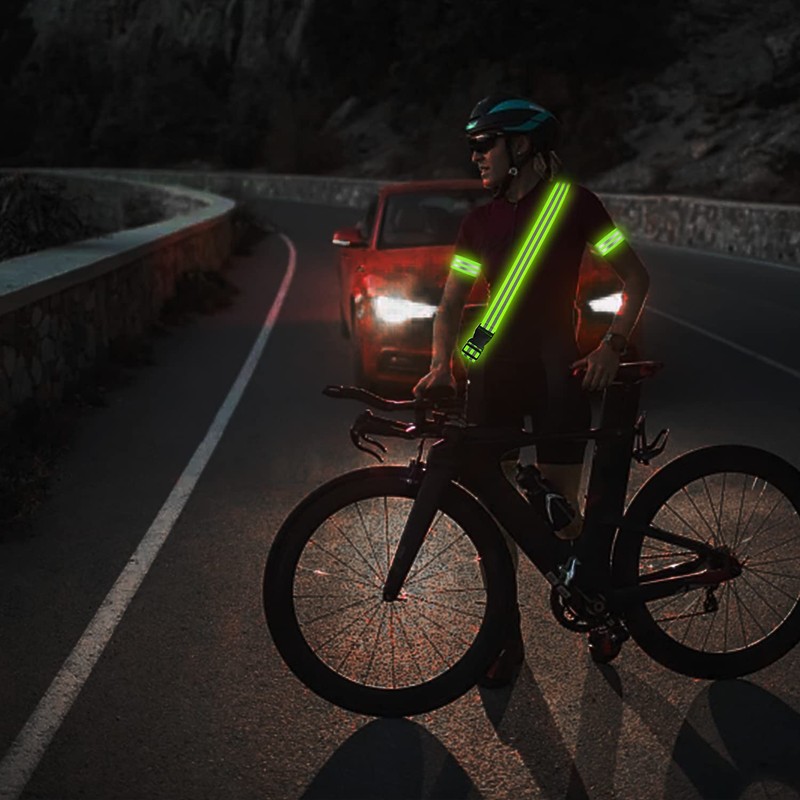 Fyihoxi Pack of 4 Reflective Bands Reflector Belt Safety Visibility
