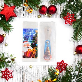 PANLOPU Christmas Style Metal Shoe Horn Christmas Stocking Stuffers 7.5Inch Portable Quality Stainless Steeln Shoe Horn Fashion Travel (Christmas Style Silvery)