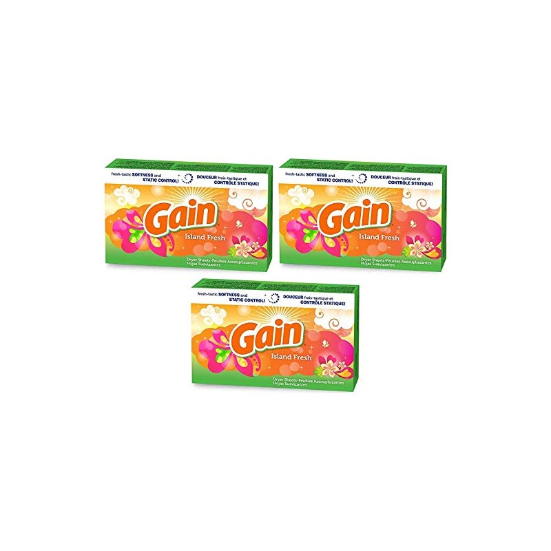 Gain Dryer Sheets - Island Fresh Scent - 34 Count