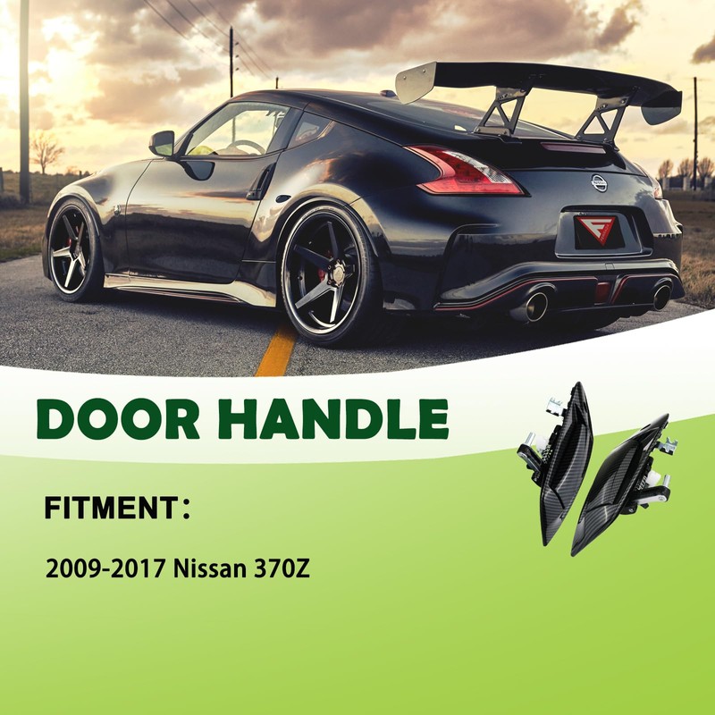 omoZone Pair Exterior Door Handle Assembly Front Left&Right Side Carbon
