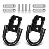 A-Premium Pair (2) Front Tow Hooks Heavy Duty D-Ring with