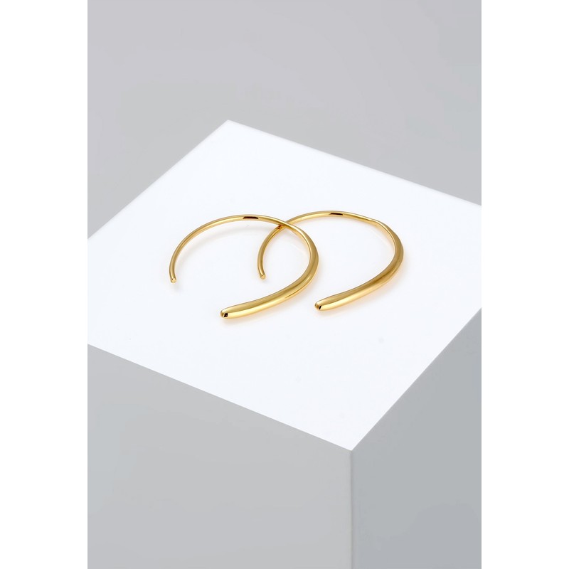 Elli Earrings Ladies Creoles Pull-Through Geo Basic in 925 Sterling