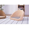 ROOM ESSENCE Rattan Floor Chair, Width 20.9"×Depth 19.3"×Height 15.0"×SeatHeight 2.7",