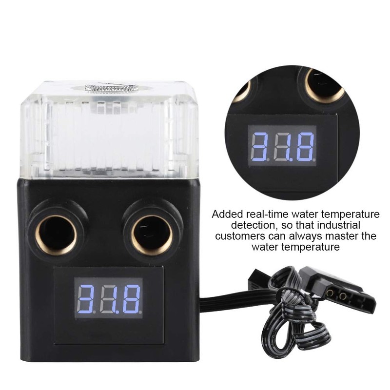 G1/4 Thread PC Water Cooling Pump With Temperature Display, 450L/H