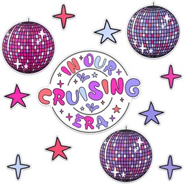 Xuhal 12 Pcs in Our Cruise Era Magnetic, Large Cruise Ship Decorative Magnets Door Decorations Nautical Magnets Funny Carnival Sea Navigation Decorations for Door Car Fridge Refrigerator