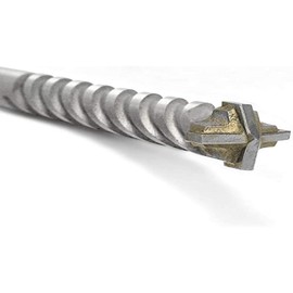 Fischer D-SDX 545699 Cylindrical Square Drill Bit for Masonry, Concrete and Stone, Tungsten Carbide Plate, for Commercially Available Drills and Drills with Cylinder Connection