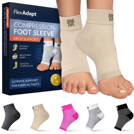 Bitly FlexAdapt Plantar Fasciitis Compression Socks for (1 Pair) – Compression Sleeve for Achilles Tendonitis Relief, Plantar Fasciitis Relief, Foot Swelling