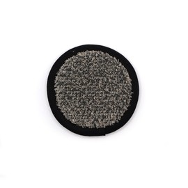 sositex Cosmetic sponge, black/natural, sauna line, premium linen product, made in the EU (diameter 12 cm)