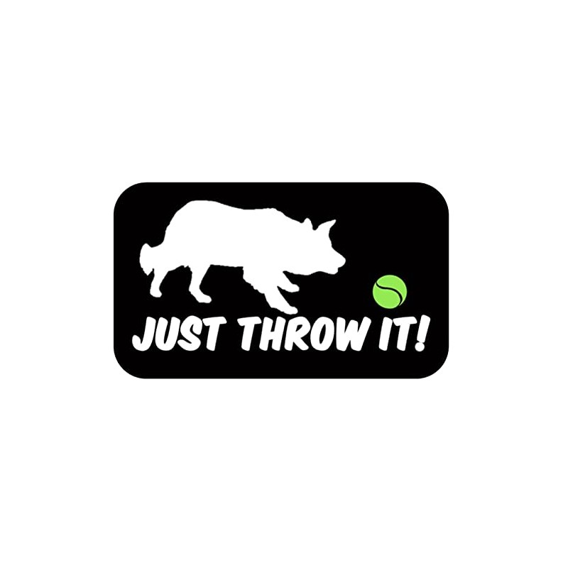 Just Throw It Border Collie TP 526 vinyl 6" Decal