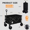 Outdoor Trolley 210L,Collapsible Folding Wagon, Heavy Duty Utility Beach Wagon