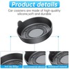 Silicone Car Cup Holder Coasters 4 Pack, Non Slip Waterproof