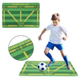 Football Training Mat 60×90cmLarge Football Mastery Mat Non-Slip Football Skills Mat Shock Silent Football Mat Control Dribble Soccer Sport Mat Training Equipment for Kids Adults Indoor