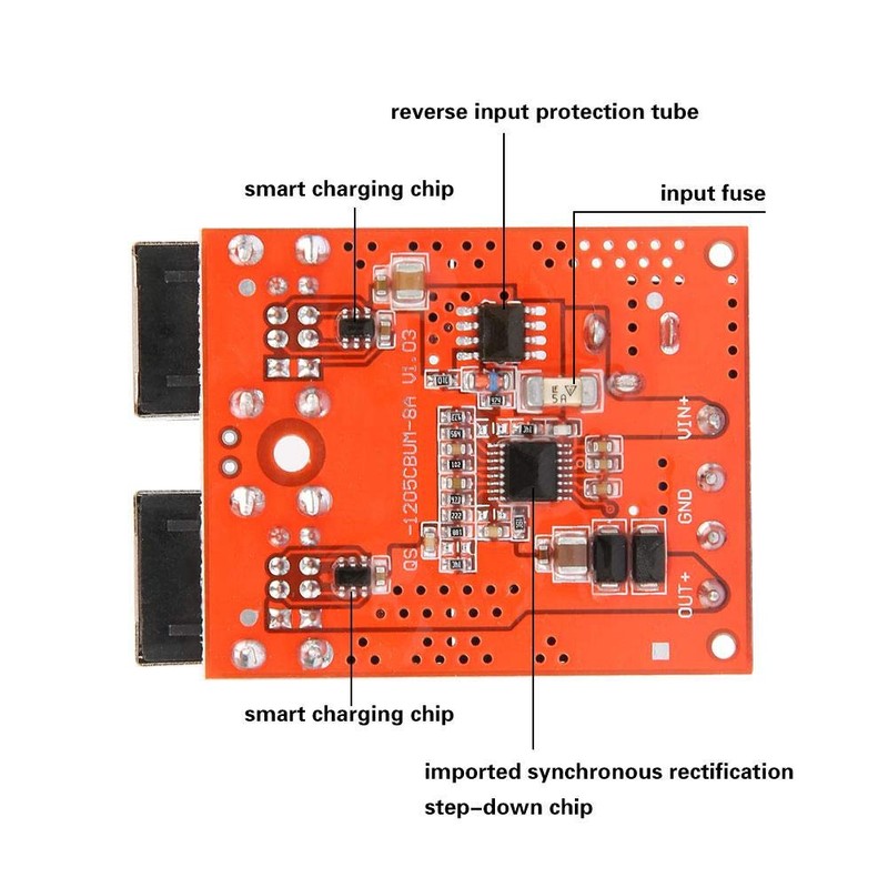 Hilitand DC-DC Converter Module, 12V-24V 8-35V to 5V 8A 4