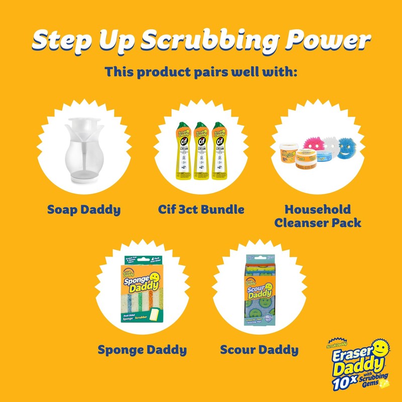 Scrub Daddy Eraser Sponge - 10x More Durable Than Traditional