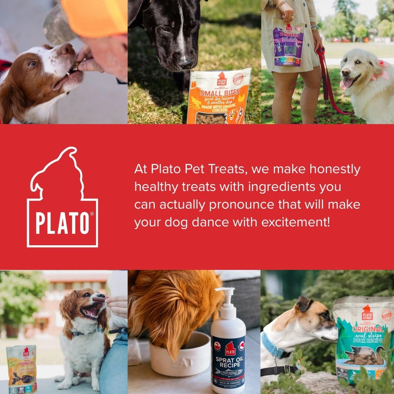 PLATO Grain Free Turkey Meat Bars Soft Dog Treats for