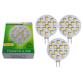 3 x Trango 2.5 watts LED bulb warmwhite G4 12V AC/DC TGG415-2.5W