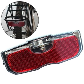 Unbranded Bicycle Rear Reflector Tail Light Luggage Rack Mounted Taillight Aluminum Alloy