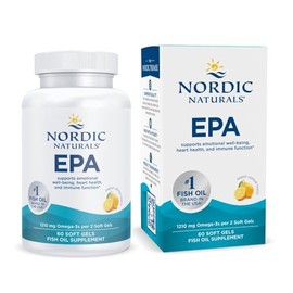 Nordic Naturals EPA Sabor Limón 1210 mg de Omega 3 por Porción Fórmula de Alta Intensidad de EPA y DHA 60 Cápsulas Blandas 30 Porciones Suplemento Alimenticio Aceite de Pescado No GMO para Adultos