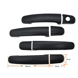 JHCHAN Door Handle Protector for Ford Ranger T6 T7 T8 Wildtrak Raptor Wolftrak Stormtrak 2012-2022 Manual Accessories Door Handle Exterior Cover 4PCS Matte Black
