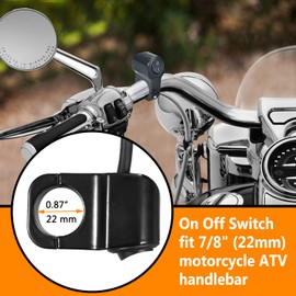 HOLATO - Interruptor de palanca de encendido y apagado para manubrio de 12 V, ATV, motocicleta, motocicleta, motocicleta, motocicleta, moto, scooters, ebike LED, faros delanteros, sistema eléctrico, aleación de aluminio, impermeable, 1 unidad