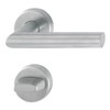 Amsterdam Handle Set on Rosette, Toilet, 40 - 45, Matt