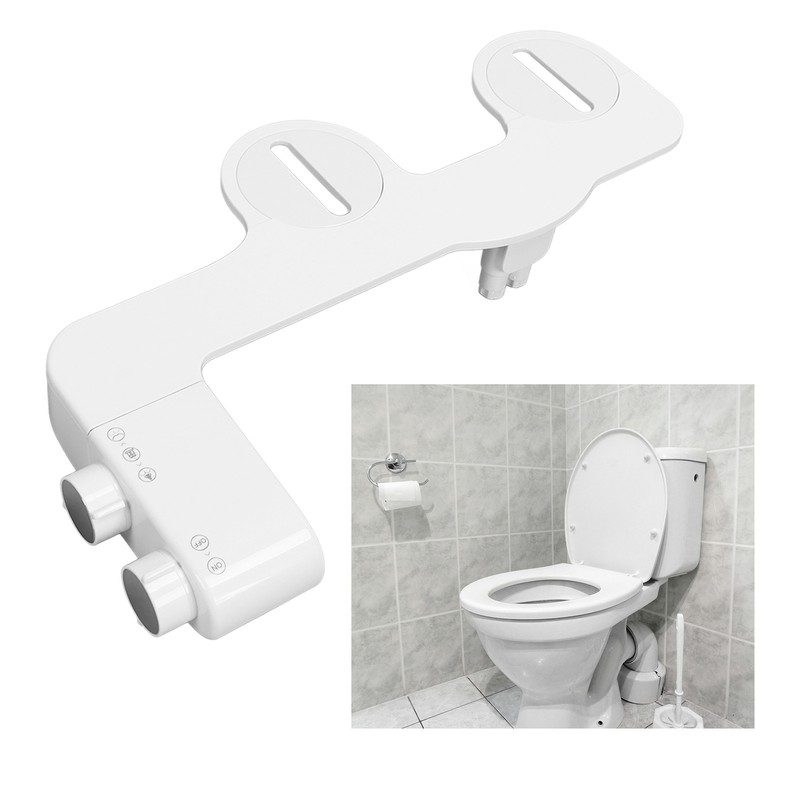 G1/2 Bidet Water Sprayer ABS Dual Nozzle Bathroom Toilet Bidet