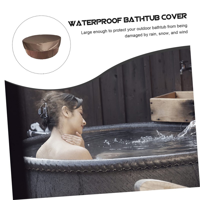 Abaodam 1Pc Round Hot Tub Cover Durable Outdoor Spa Protector